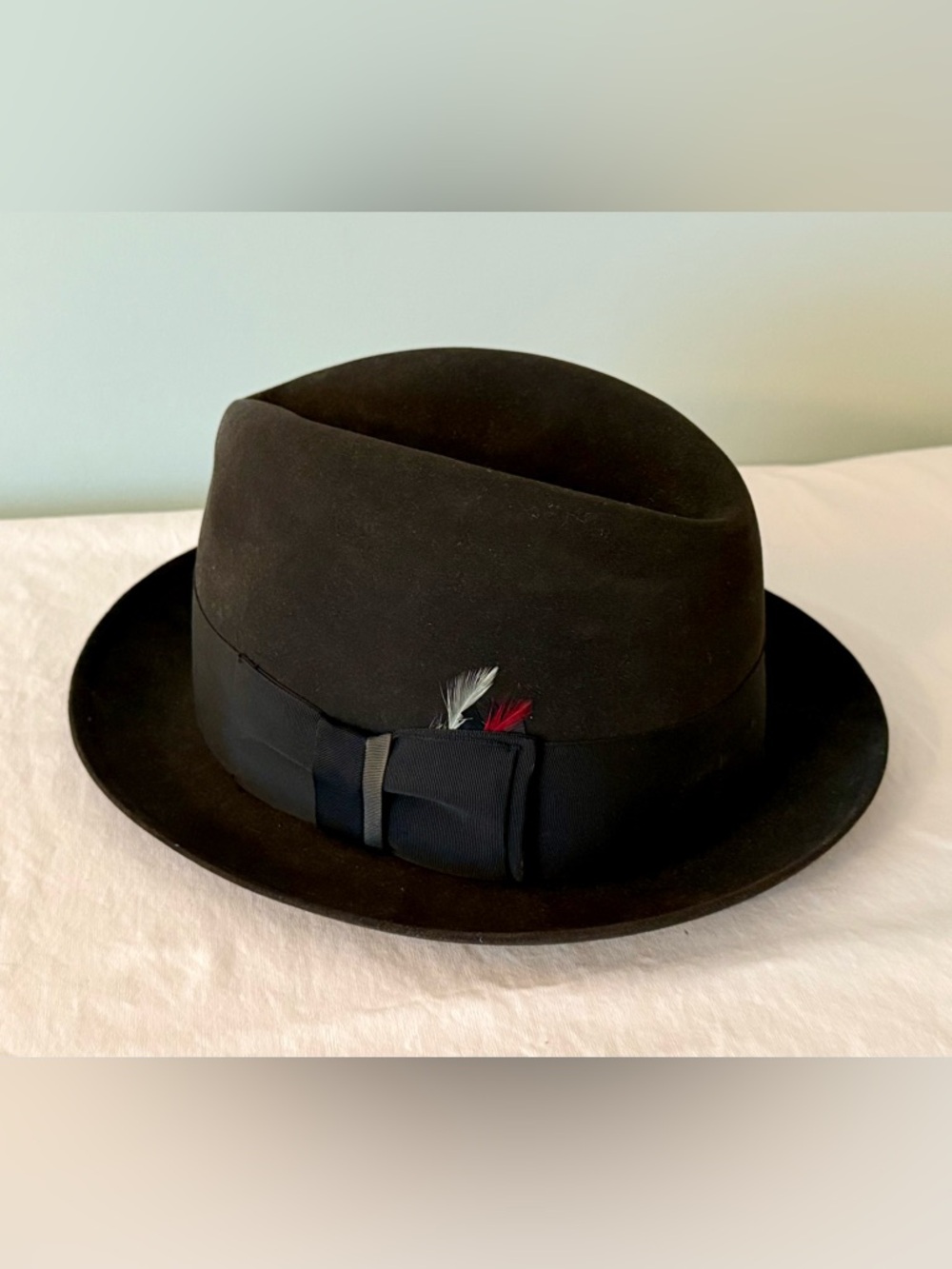 Vintage Men’s Resistol Self-Conforming Black Beaver XXX Kitten Finish Fedora Hat